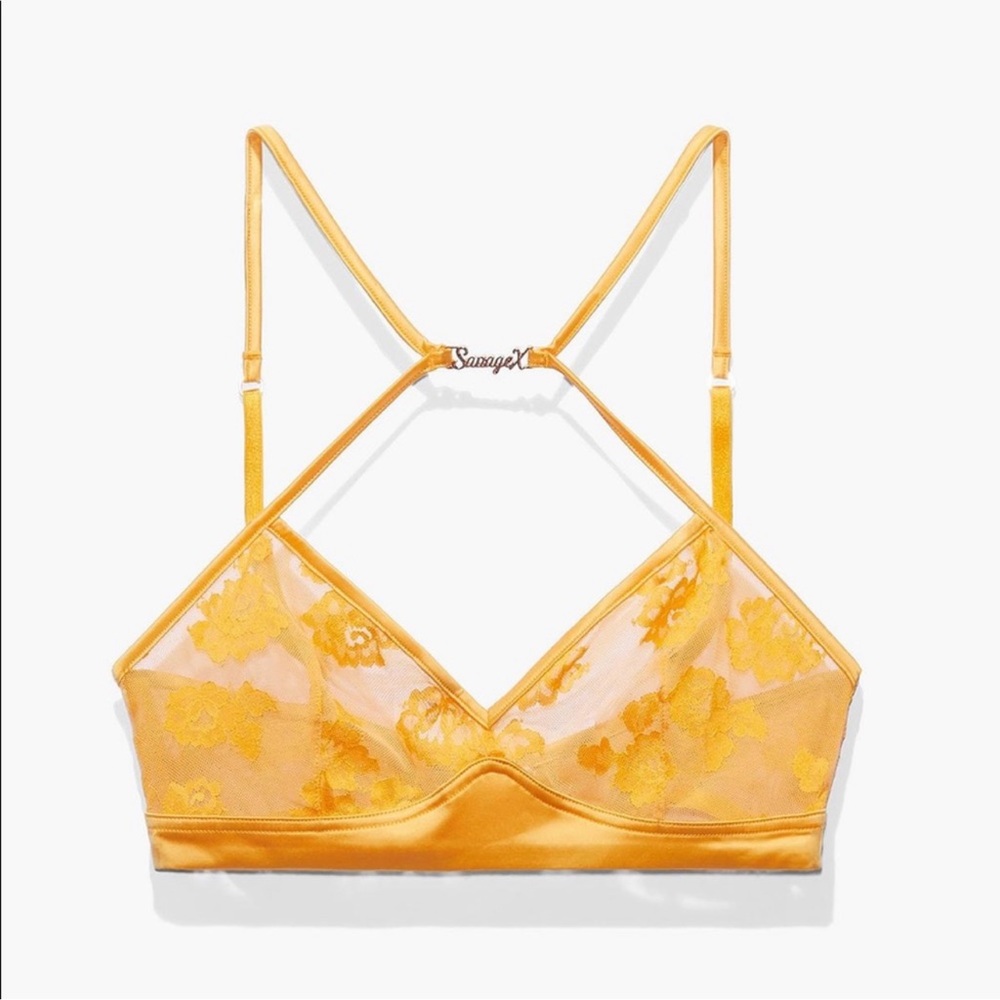 Savage x Fenty Orange Amber Bralette Size XS